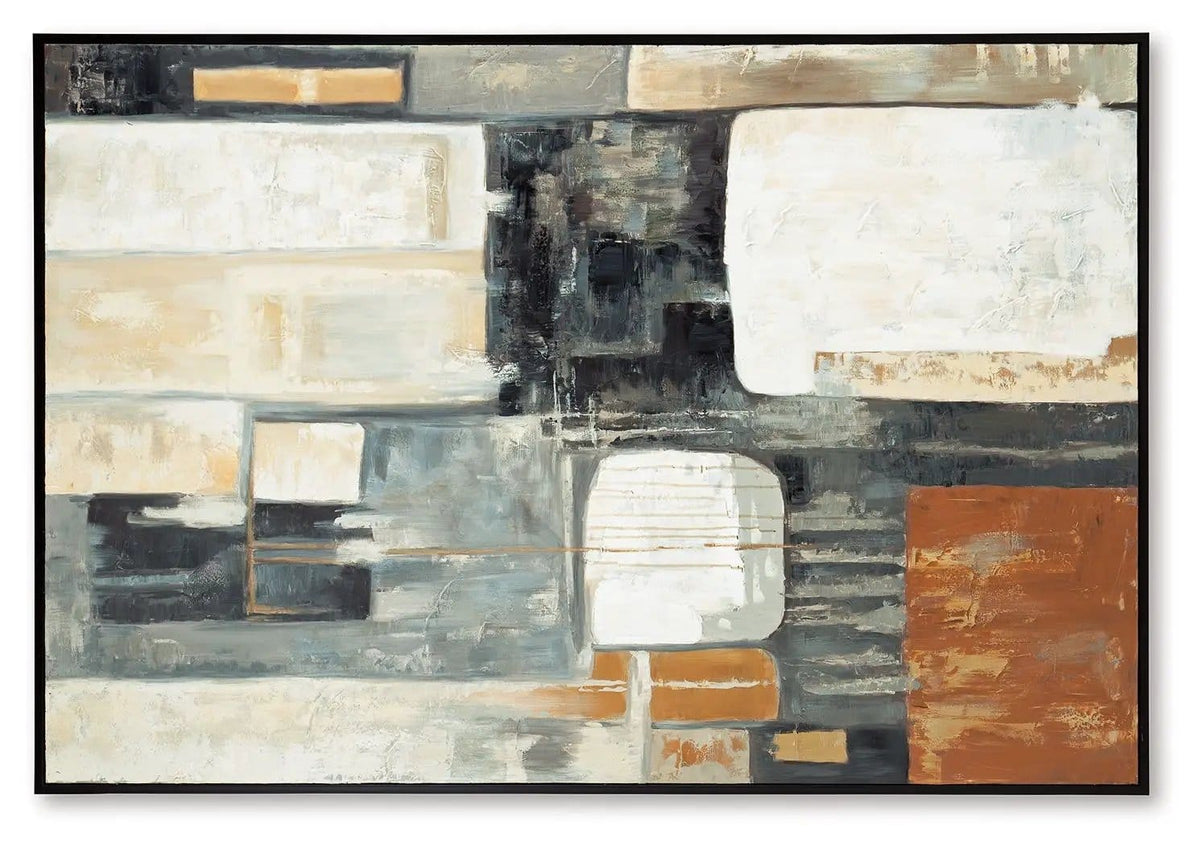 Howford Wall Art | 48 x 1.63 x 72 in | Home Furniture | Brown / Black / Gray
