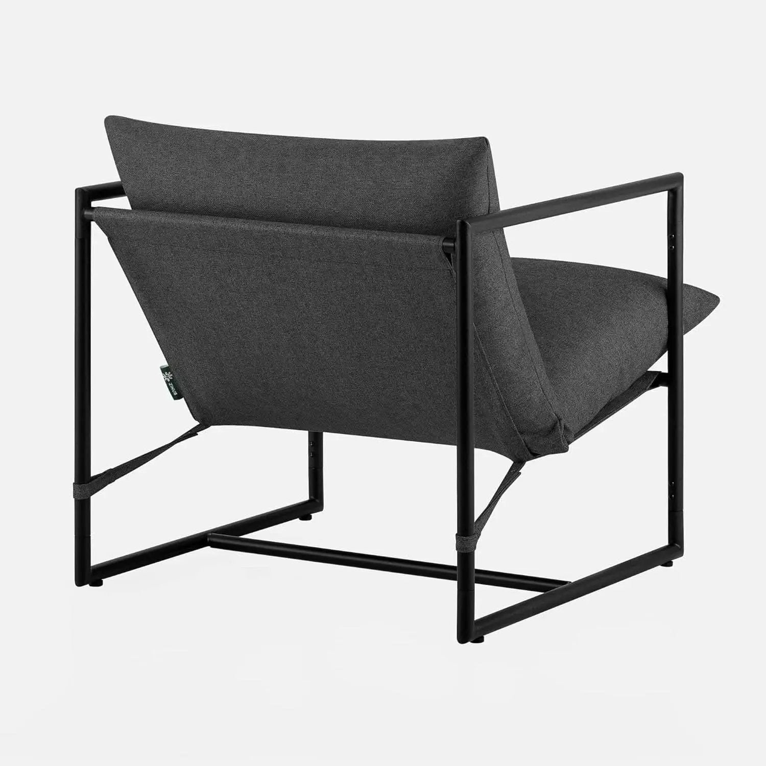 Aidan Sling Chair Dark Grey Metal Frame Shredded Foam from PriceLows™