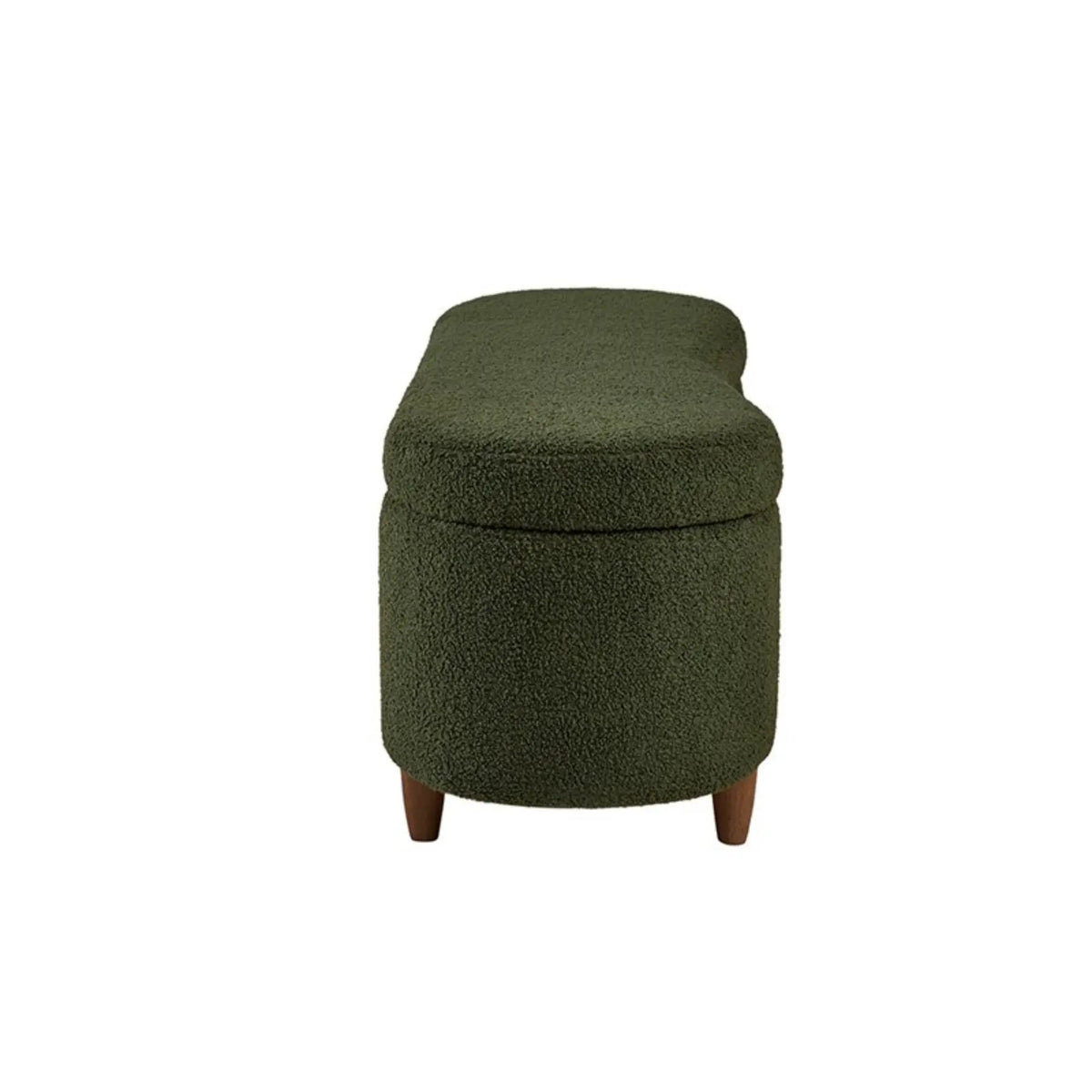 Flip Top Storage Bench | Curved Front Straight Back | Soft Close Hinges | 48 Inch Width
