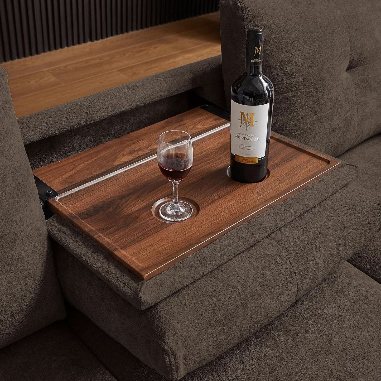 110 Inch Convertible Sectional Sofa With Storage Microfiber L Shaped Couch Ottoman Cup Holders from PriceLows™