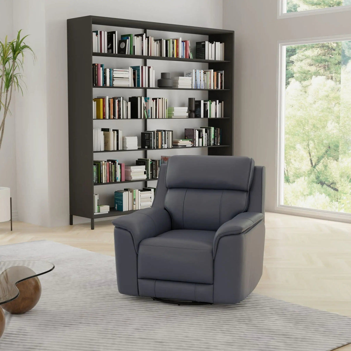 Oslo Manual Swivel Glider Recliner Swivel Glider Chair | 3 Pieces | Wood | Living Room