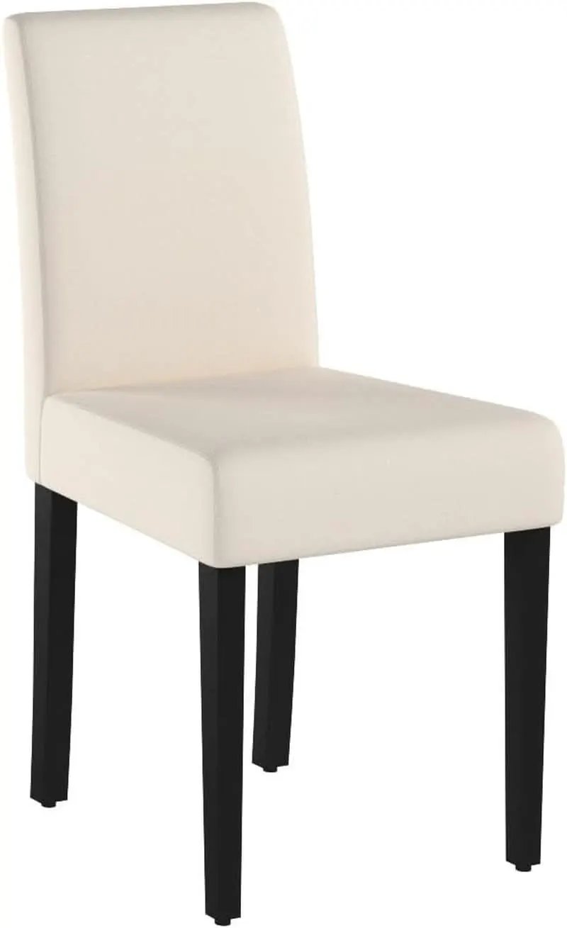 Beige Upholstered Dining Chairs Set Of 4 Modern Fabric from PriceLows™