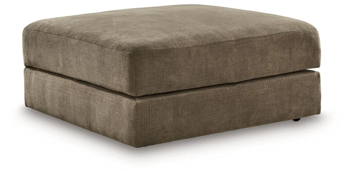 Camellia-Court Ottoman With Storage | 43 x 43 x 19 in | Linen | Coffee