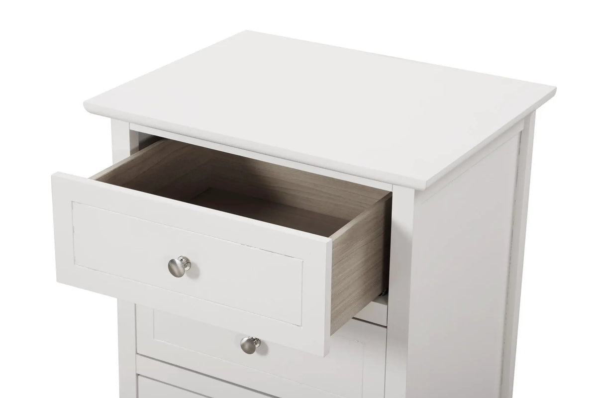 Nightstand | 3 Drawer | Real Wood Veneer | Nickel Hardware