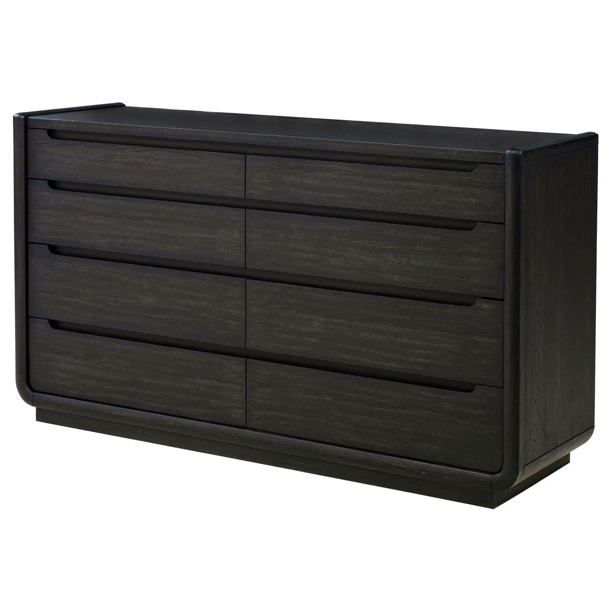 Leandro 8-drawer Bedroom Dresser Cabinet Burnished | 66.25 x 19 x 36.5 in | 8-Drawer | Black