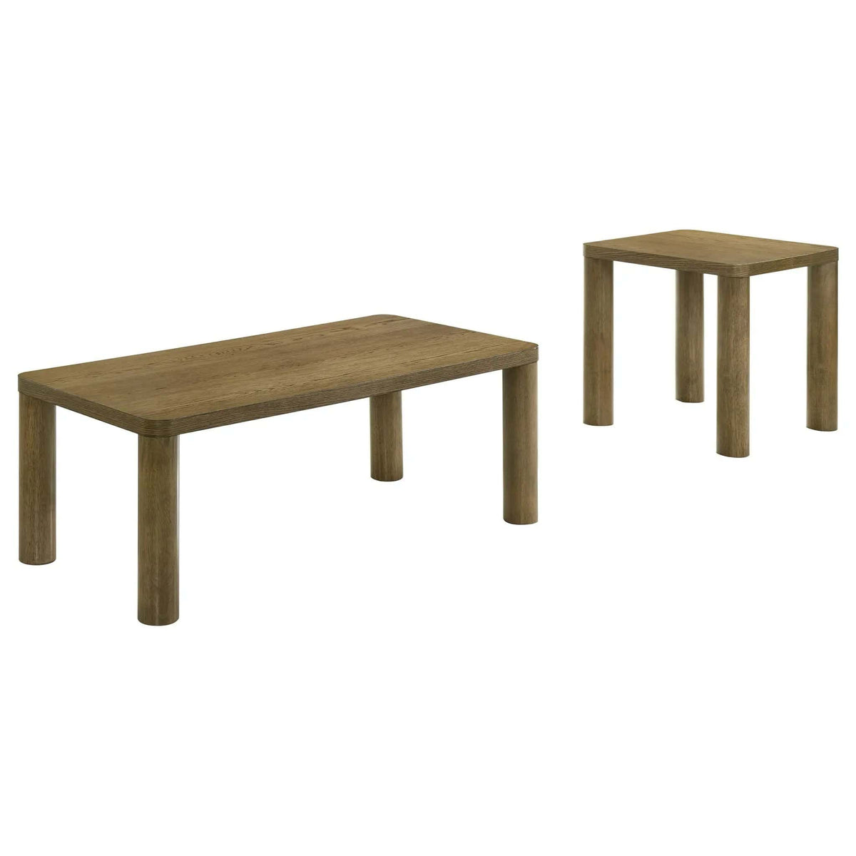 Castlewood 2-piece Cocktail Coffee Table Set Brown | 2-Piece Set | Wood | Oak