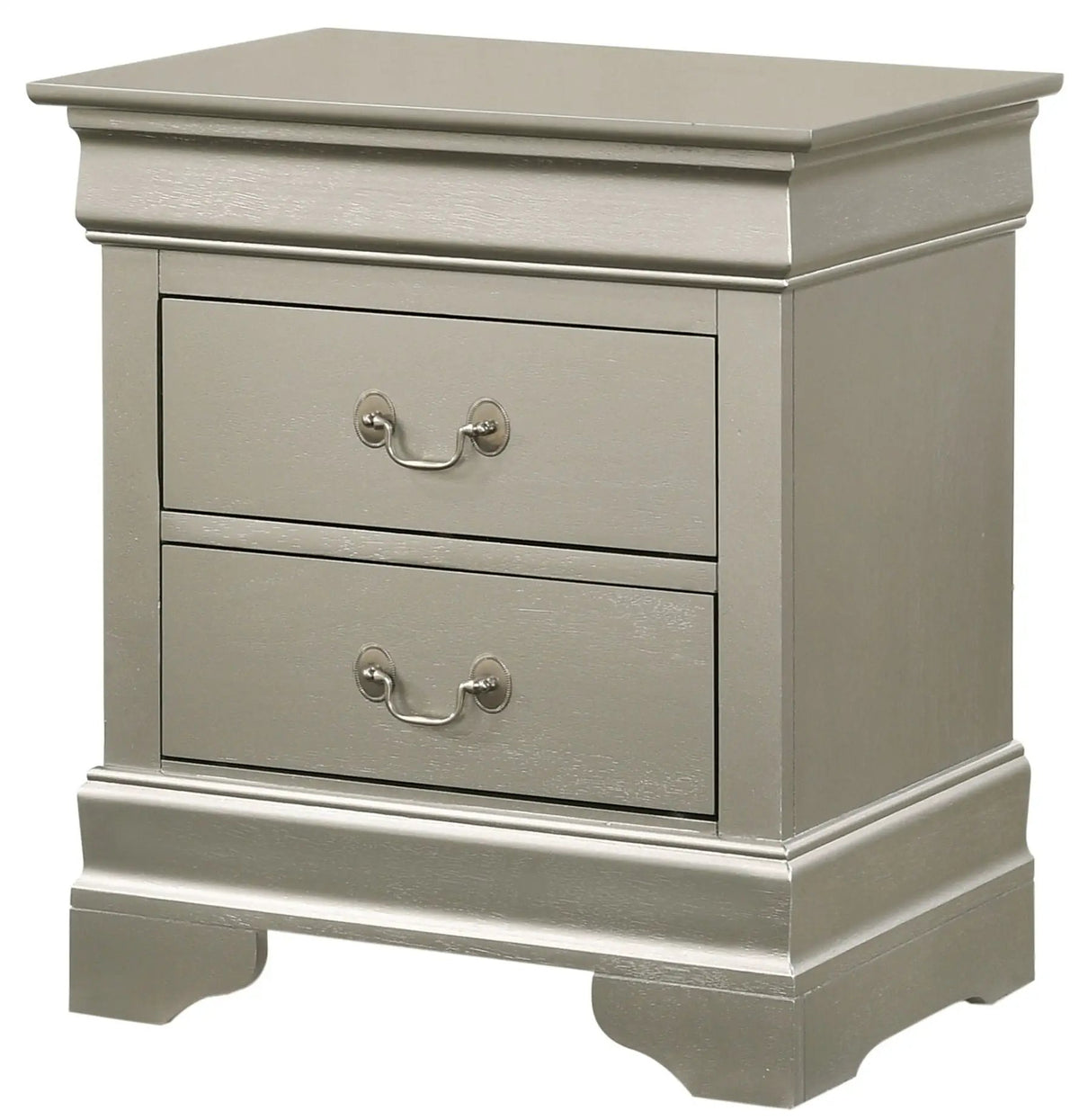 Louis Phillipe Nightstand | Traditional Wood Design | English Dovetailed Drawers | Metal Center Guides