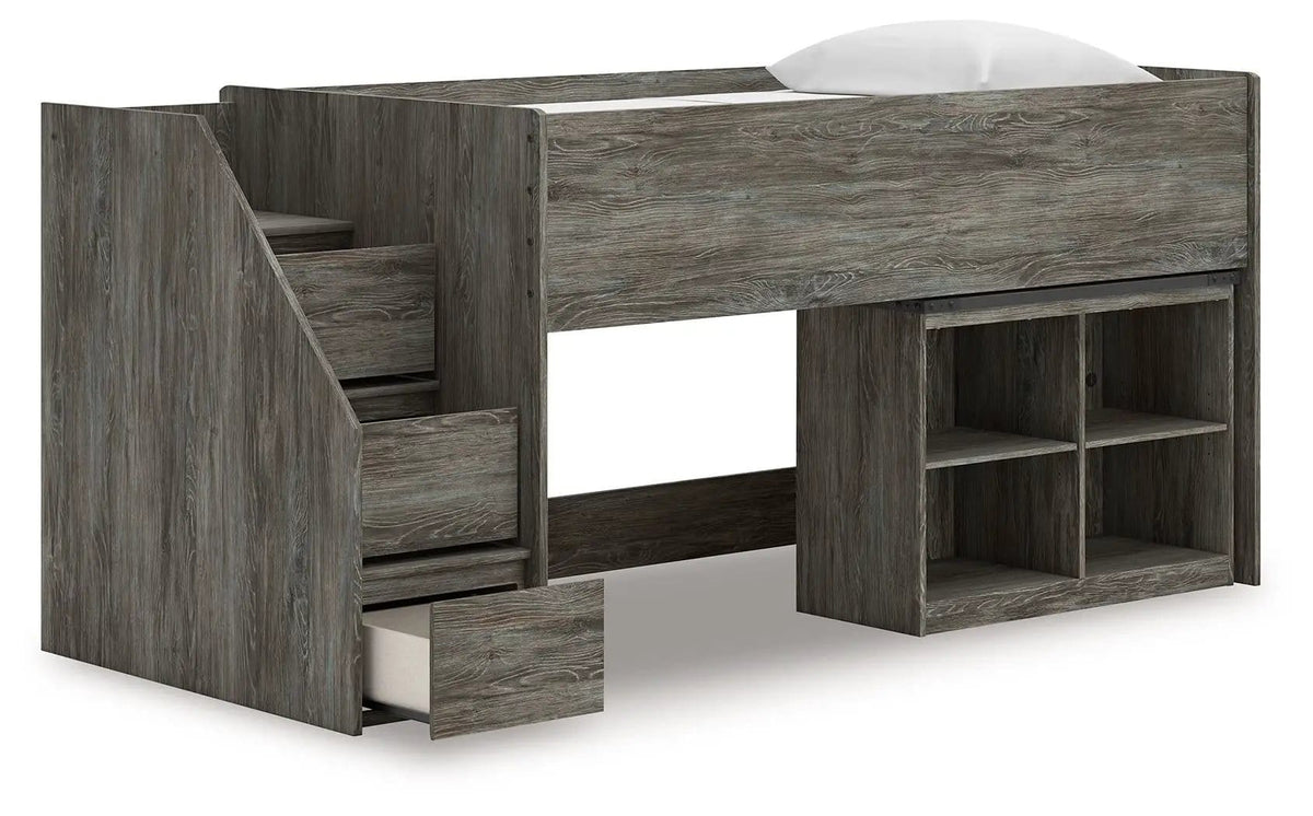 Frandern Loft Bed | 6 Pieces | Metal | Bedroom