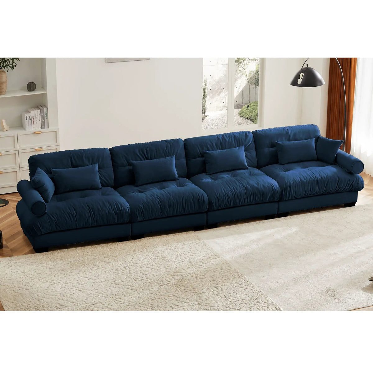 Sectional Sofa | Deep Seat Convertible | Modular Vintage | Oversized