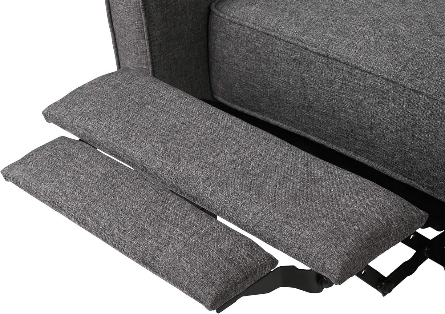 Emmie Fabric Recliner Set Of 2 In Smoke And Dark Brown from PriceLows™