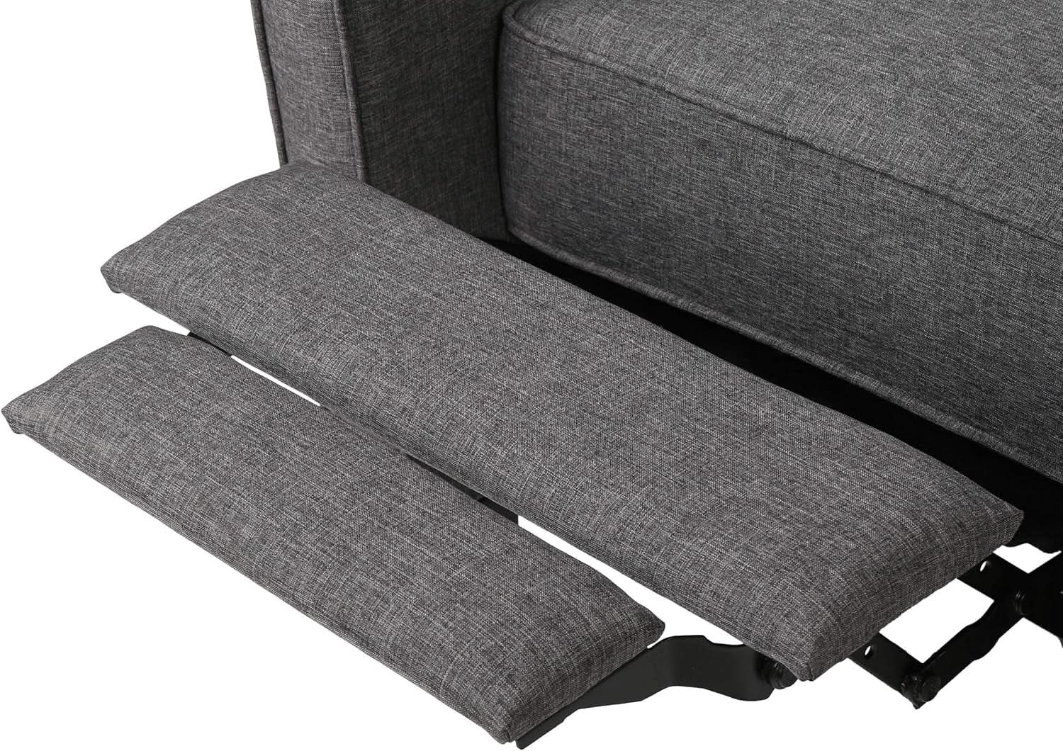 Emmie Fabric Recliner Set Of 2 In Smoke And Dark Brown from PriceLows™