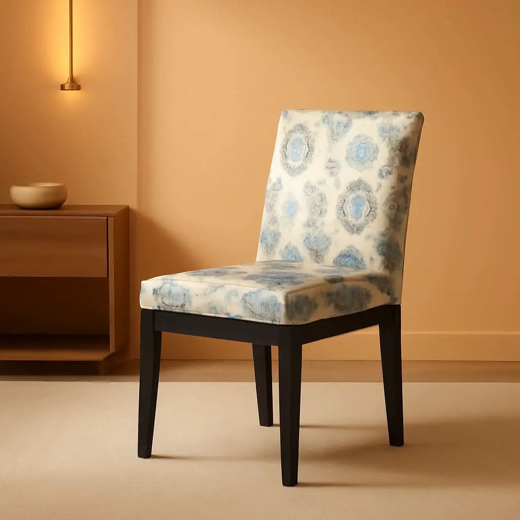 Dakota Upholstered Parsons Chair Avignon Sky Espresso Legs from PriceLows™