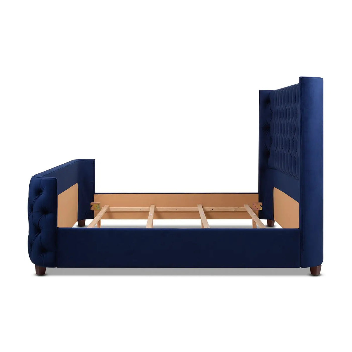 Brooklyn Tufted Panel Bed | Headboard And Footboard Set | Wingback Design | Diamond Tufting