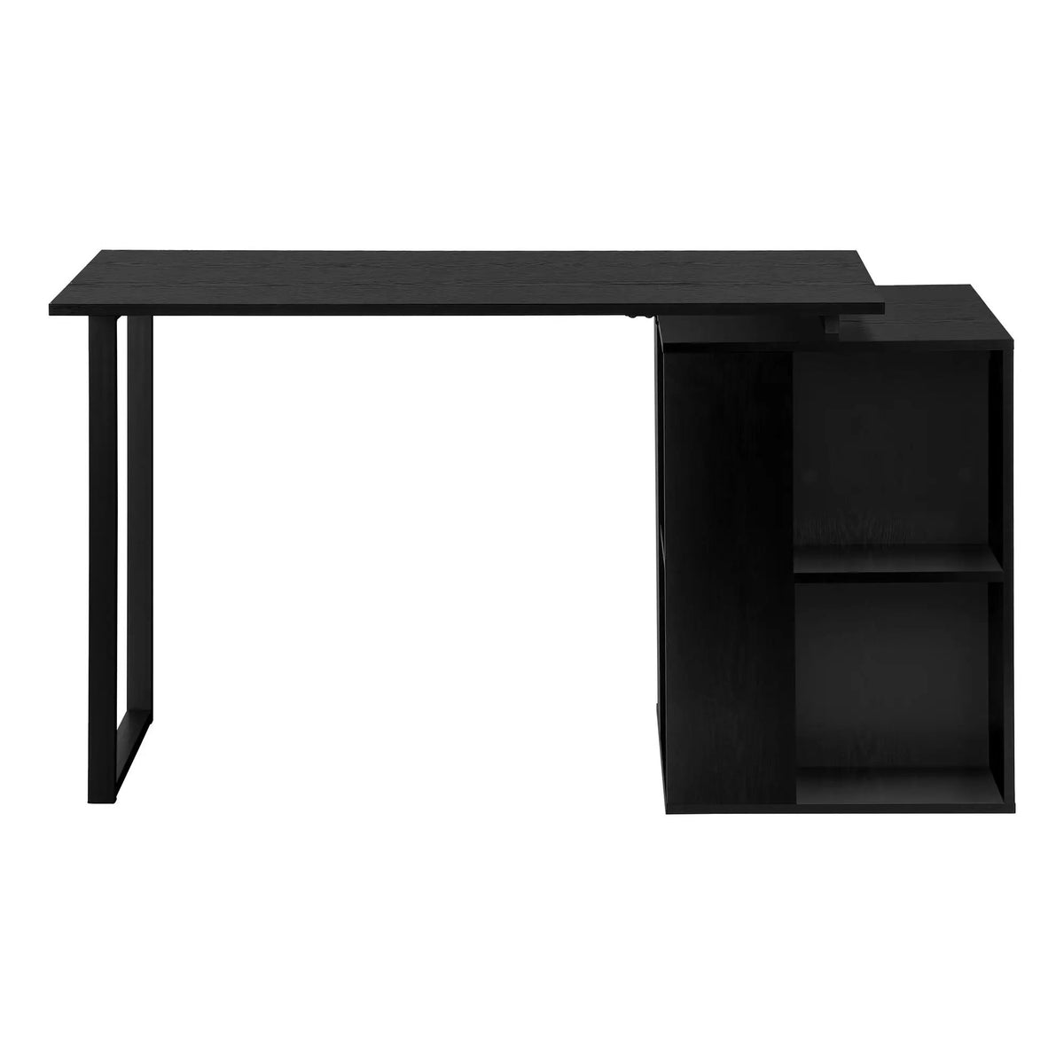 Computer Desk With Bookcase | 55 Inch Width | Left Or Right Setup | 8 Fixed Shelves