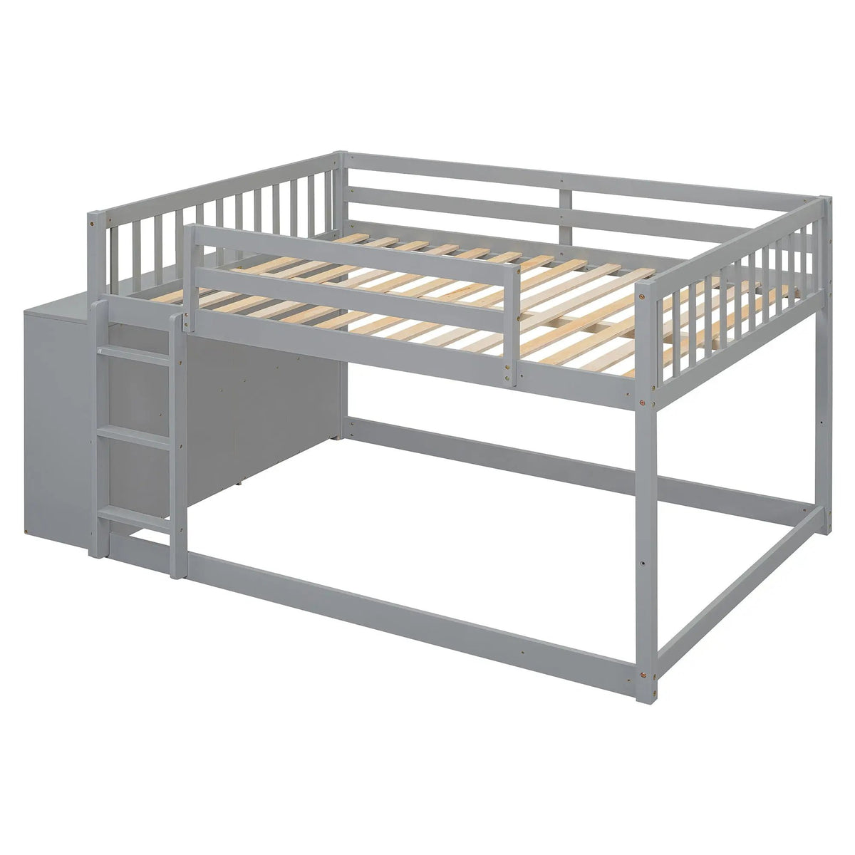 Bunk Bed | Solid Pine Frame | Four Drawers And Three Shelves | Full Size
