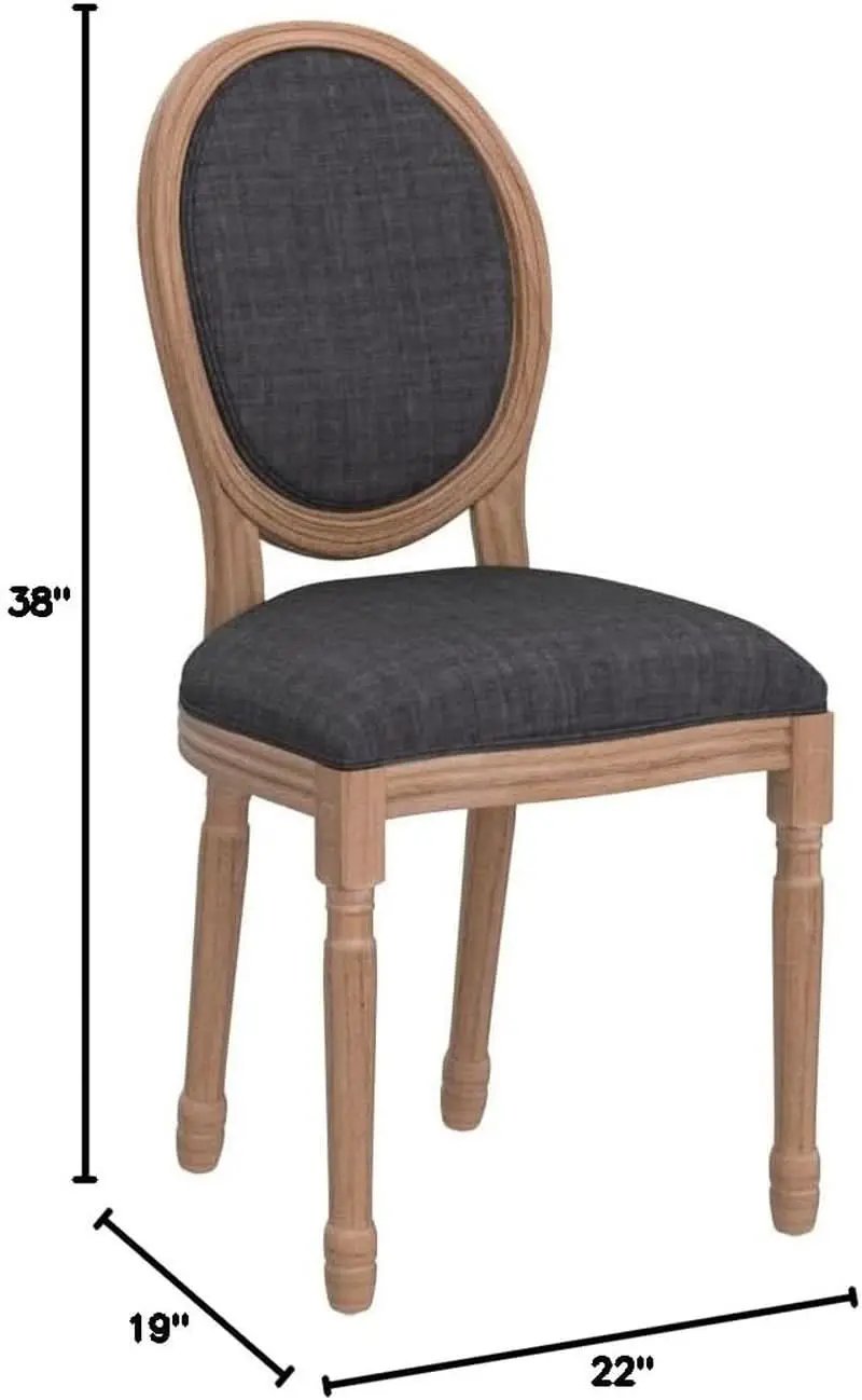French Country Farmhouse Upholstered Dining Chairs Set Of 6 from PriceLows™