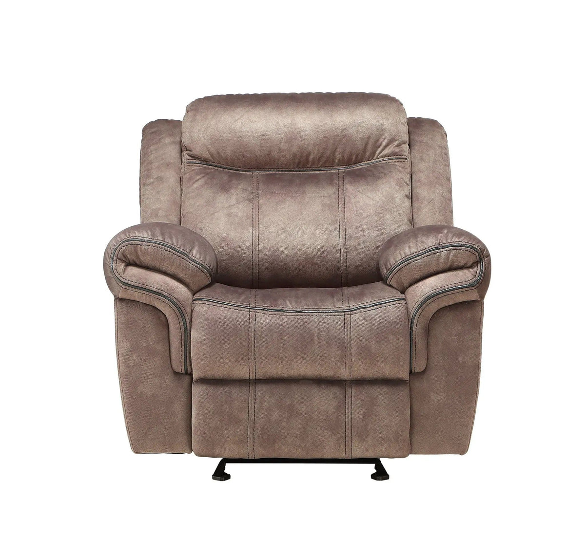 Zubaida Two Tone Glider Recliner Glider Chair | 2 Pieces | Fabric & Metal | Living Room