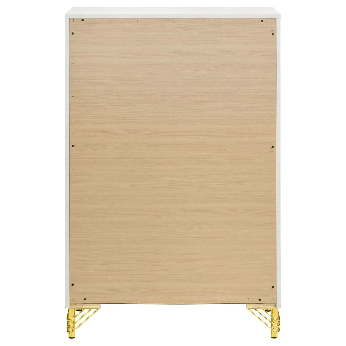 Lucia 5-drawer Bedroom Chest of Drawers | 31.5 x 17.25 x 49.25 in | Metal | White