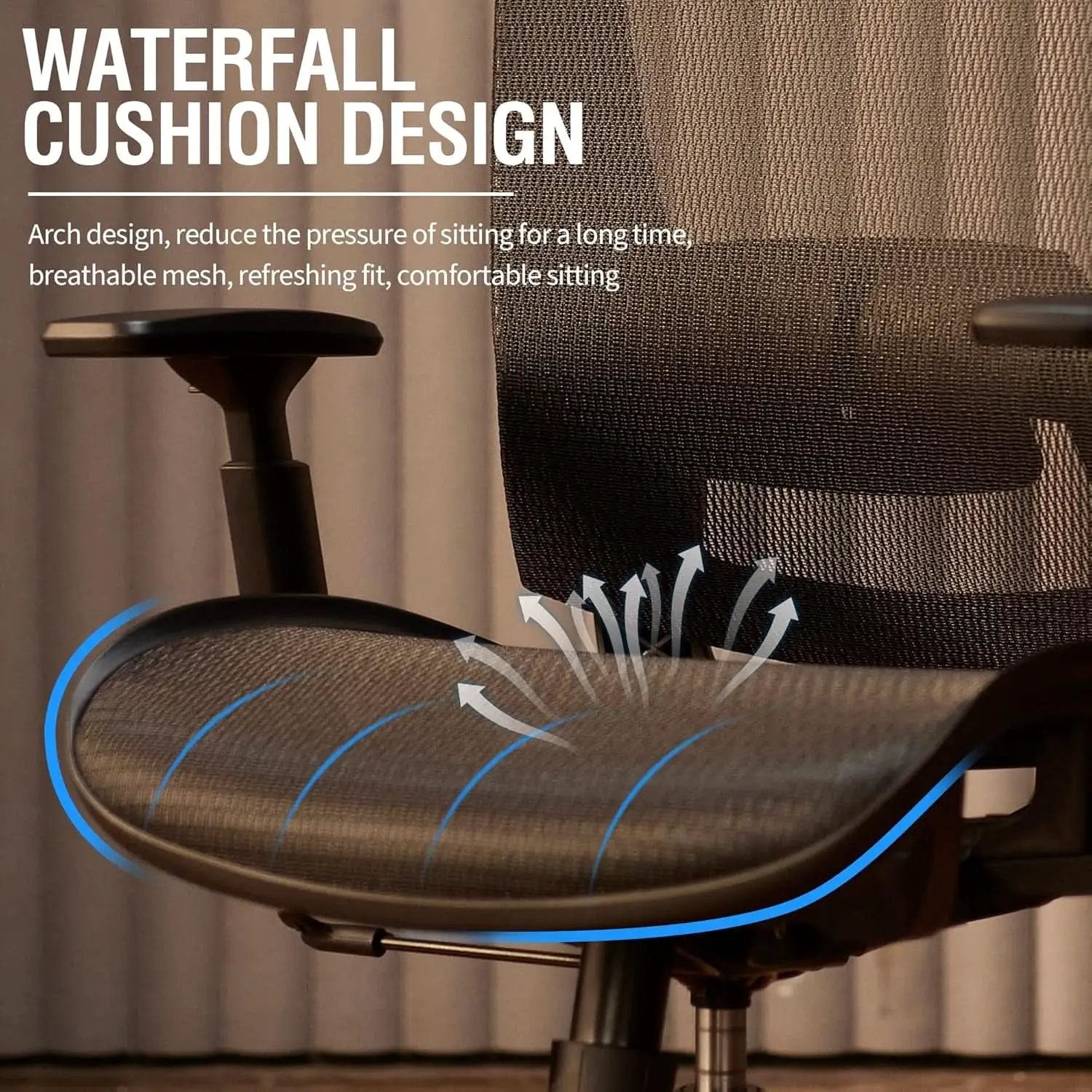 Ergonomic Mesh Office Chair With Adjustable Lumbar Support from PriceLows™