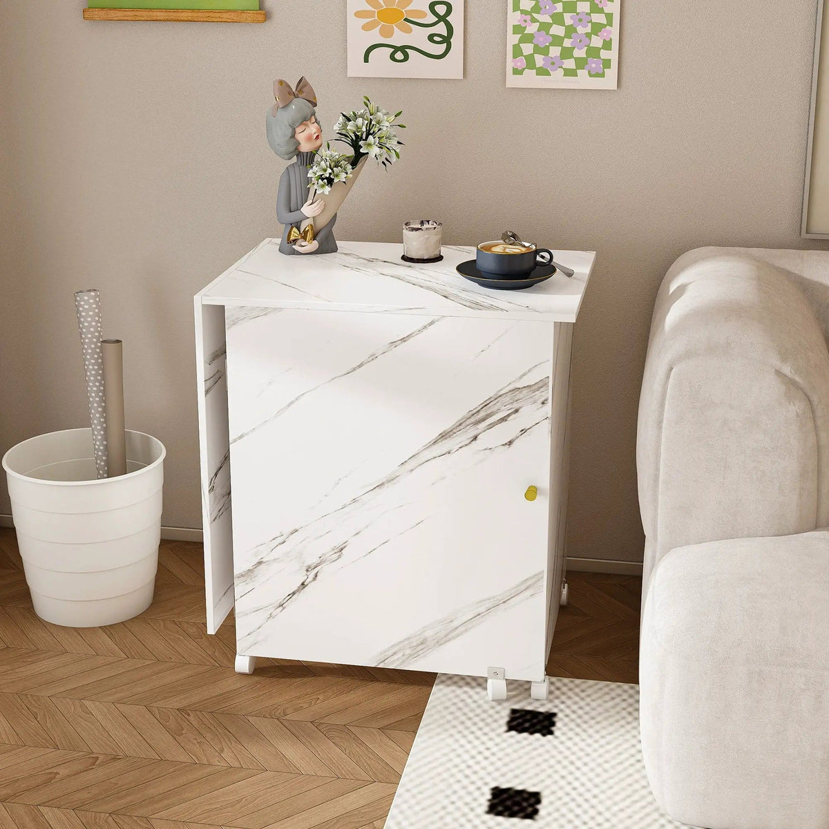 4 In 1 Folding Sewing Table With Lockable Wheels, Multi Functional Craft Station - | 45.67 x 15.75 x 30.71 in | Steel & Mdf | White