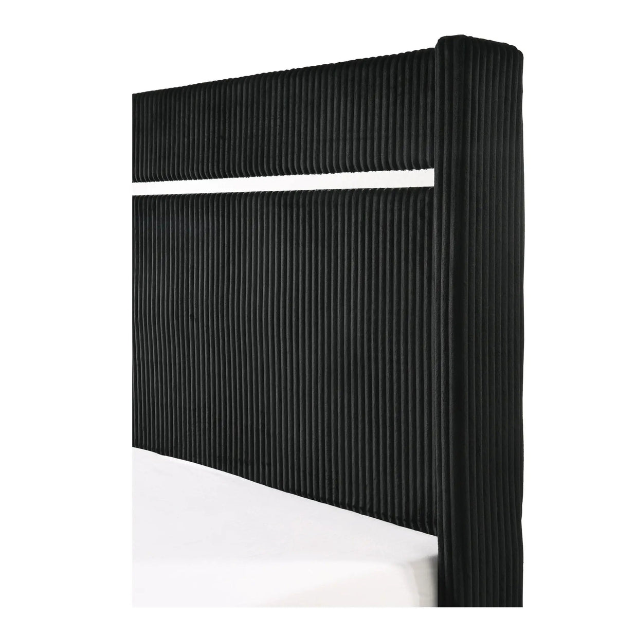 Contemporary Upholstered Bed | Tufted Headboard | High Headboard | 88.2 Inch Length