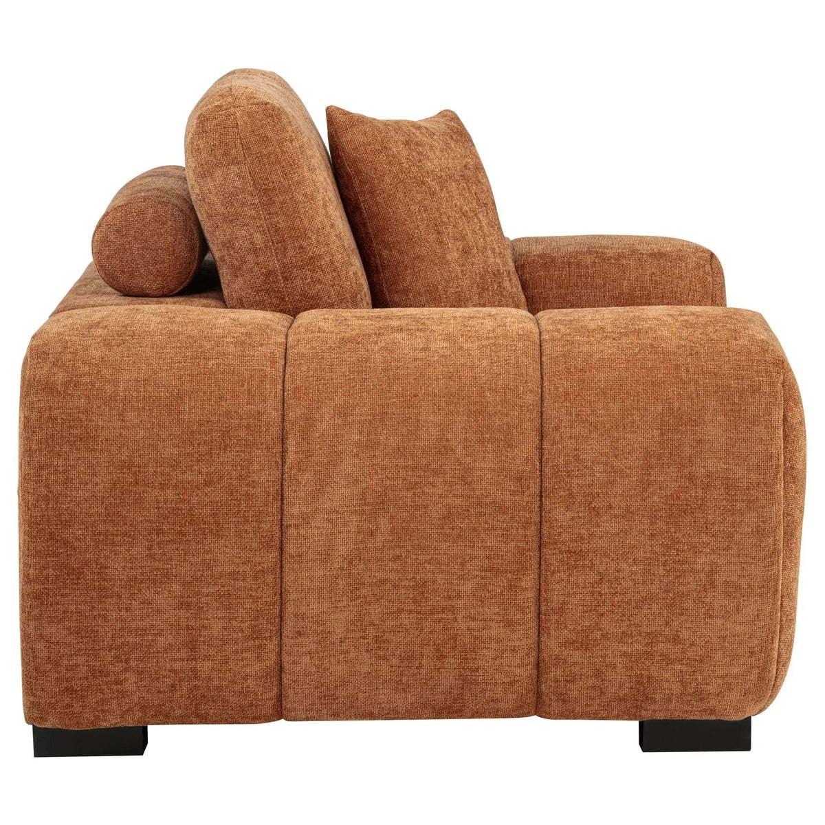 Octavia Upholstered Track Arm Accent Chair | 54.75 x 41.75 x 35.5 in | Living Room Furniture | Orange