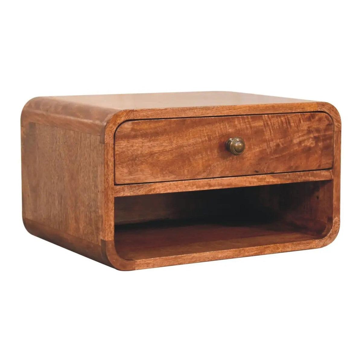 Curve Upper Slot Floating Nightstand | 6 Pieces | Bedroom Furniture | Bedroom