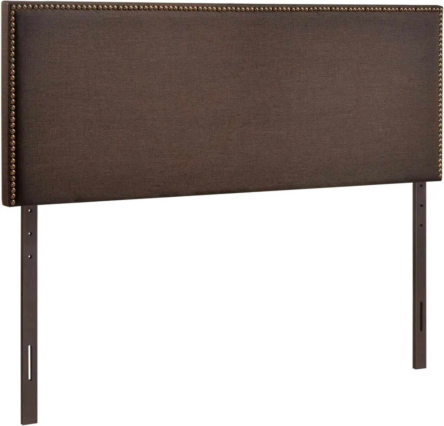 Elegant Upholstered Queen Headboard with Nailhead Trim from PriceLows™