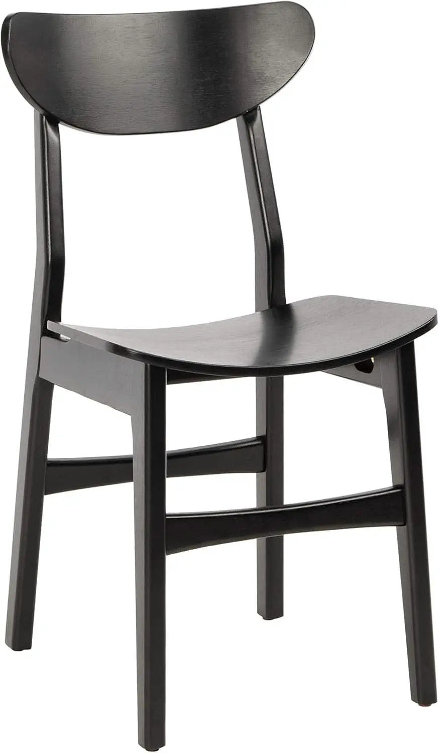 Retro Black Wood Dining Chair Set Of 2 For Home Dining from PriceLows™