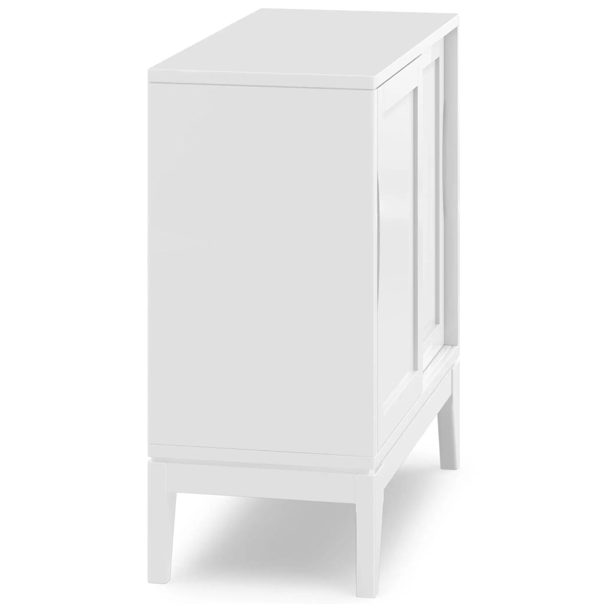 Harper Low Storage Cabinet | Handcrafted Rubberwood | Two Sliding Doors | Two Adjustable Shelves