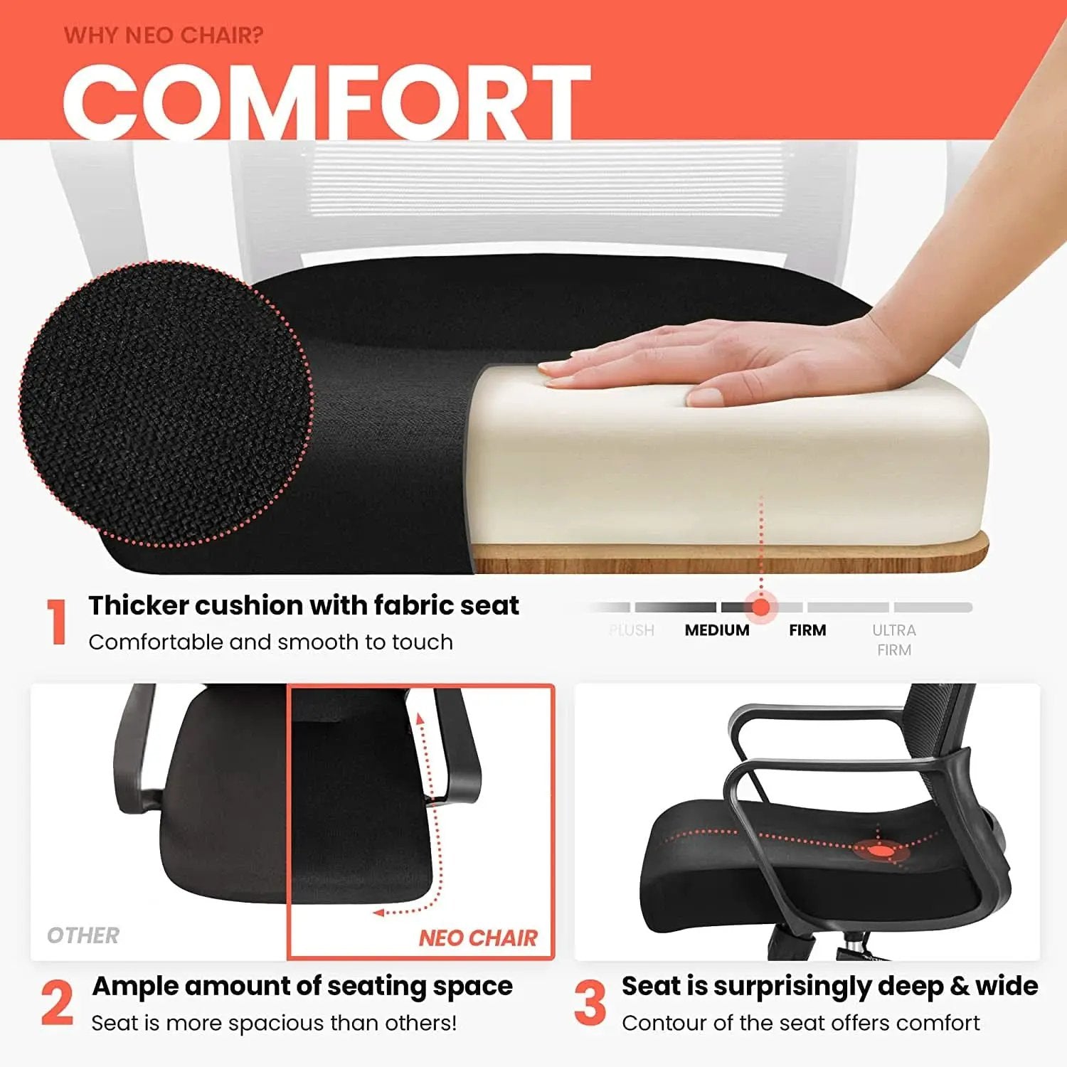 Ergonomic Swivel Chair With Adjustable Lumbar Support from PriceLows™