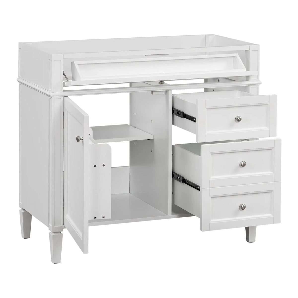 Bathroom Vanity | 3 Drawers | Blue Finish | Tip Out