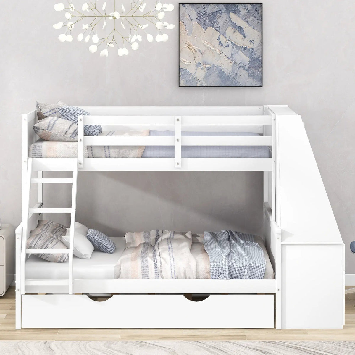 Bunk Bed | Trundle | Integrated Desk | 3 Storage Drawers