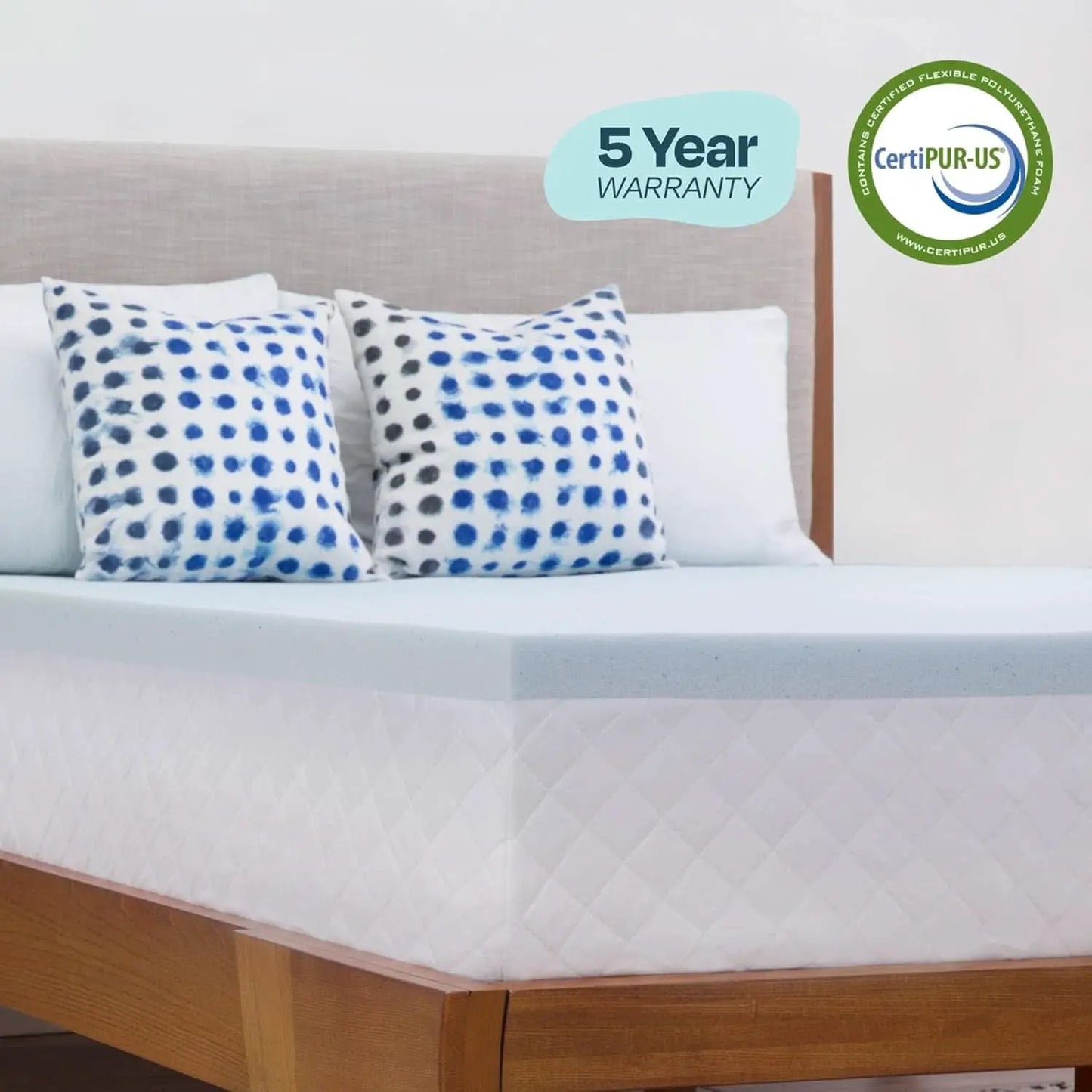 Cooling Gel Memory Foam Mattress Topper Queen Size from PriceLows™