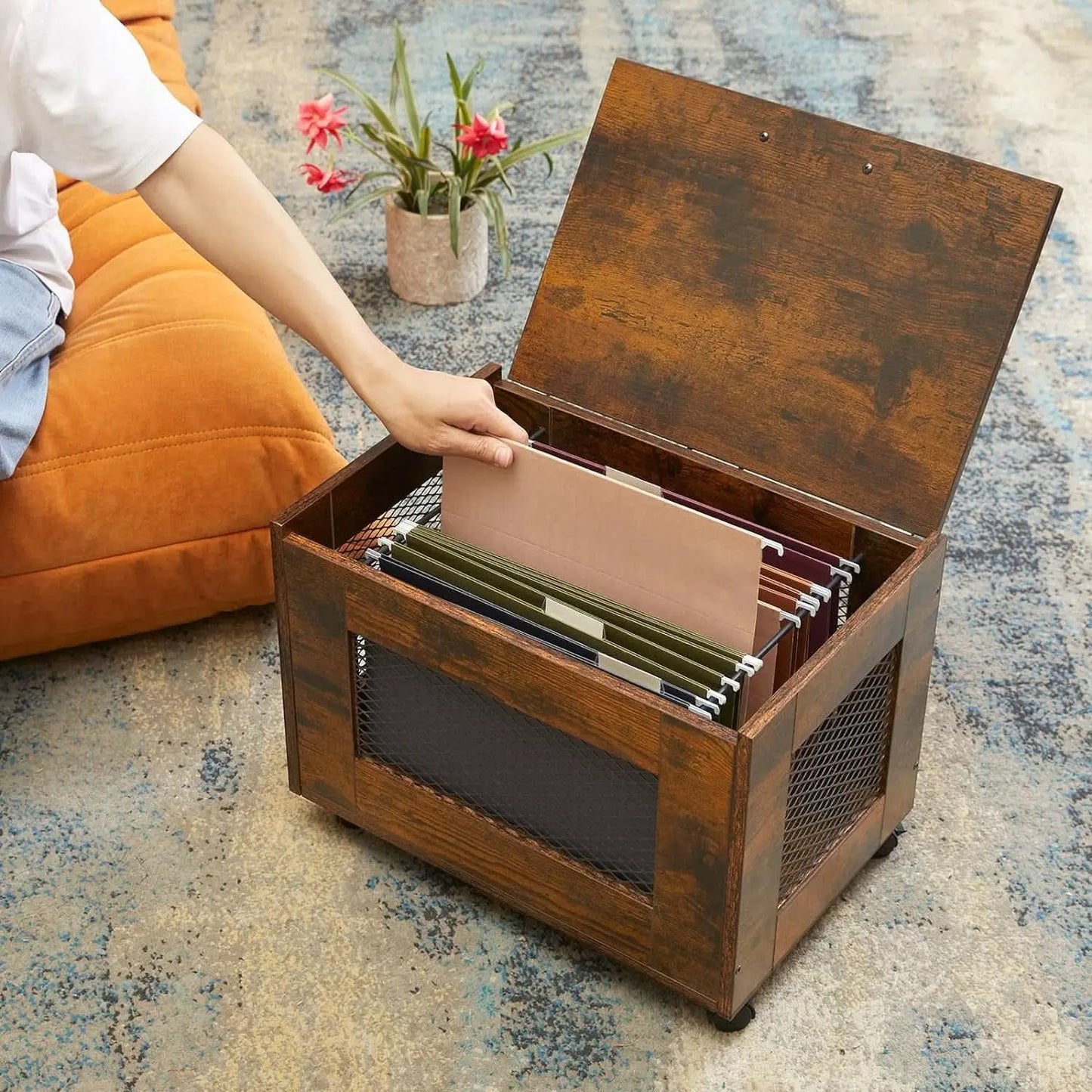 Rolling File Cabinet With Hanging Folders For Mobile Office from PriceLows™