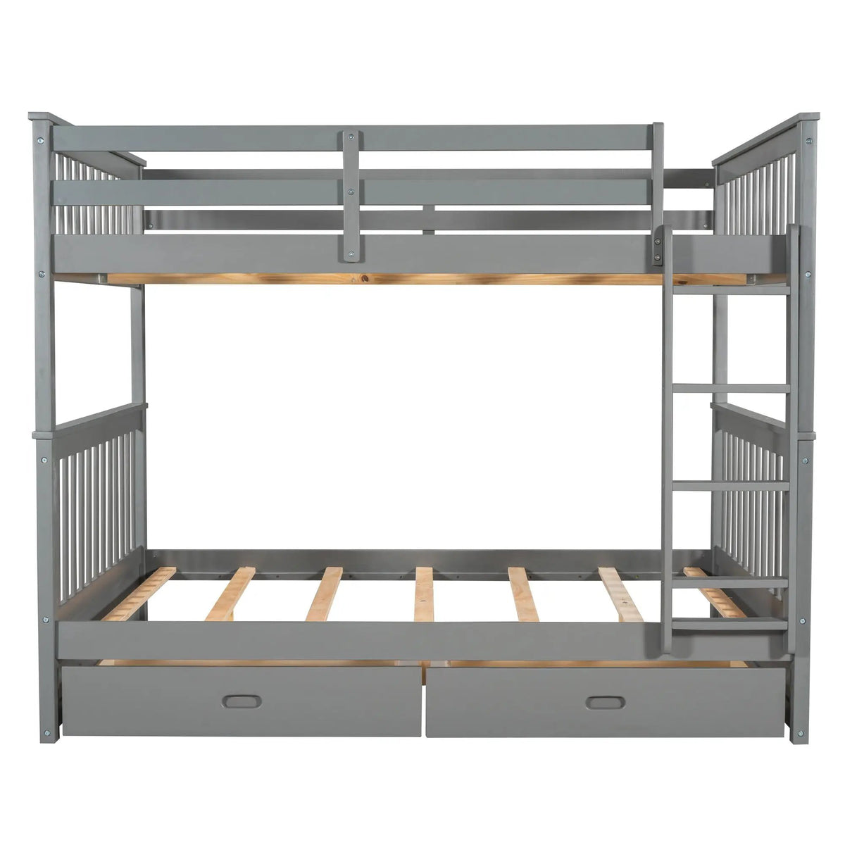Bunk Bed With Ladders | 2 Storage Drawers | Space-Saving Design | Sleepover Ready