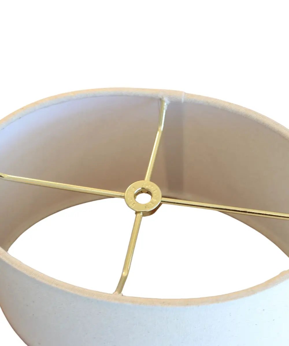 Oval Drum Lampshade | Premium Linen | 6.5X10 Top 8X12 Bottom 7.5H | Light Oatmeal