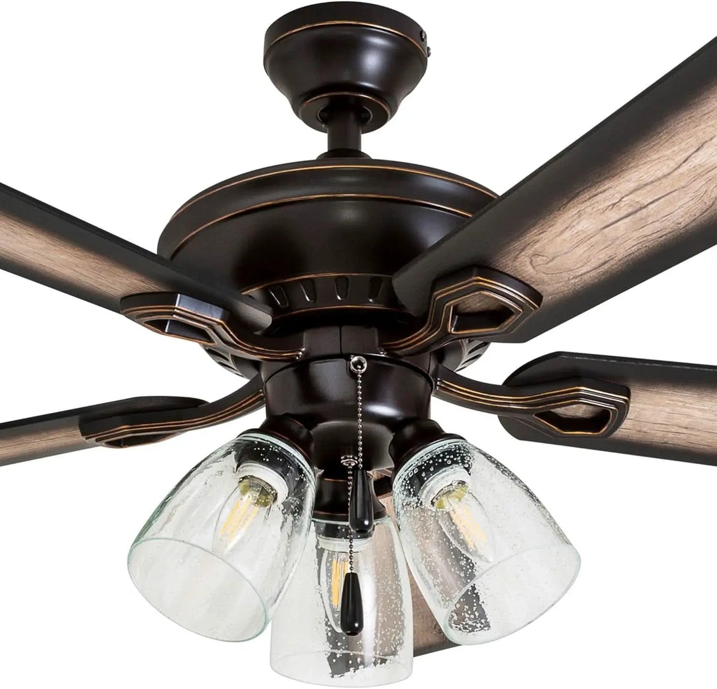 52 Inch Farmhouse LED Ceiling Fan Oil Rubbed Bronze from PriceLows™