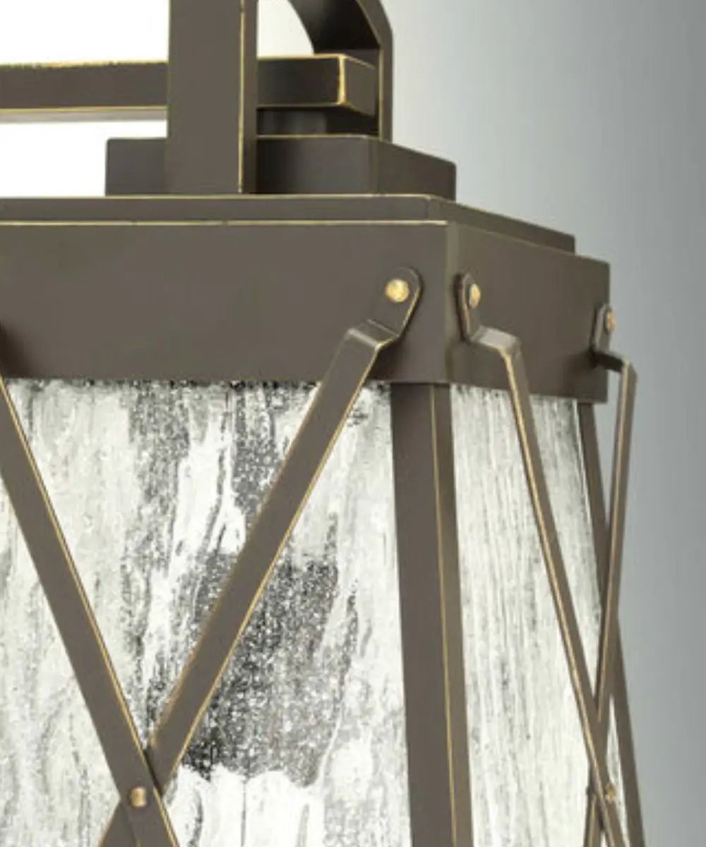 Outdoor Wall Lantern | 1 Light | 12 Inch Height | Antique Bronze Finish