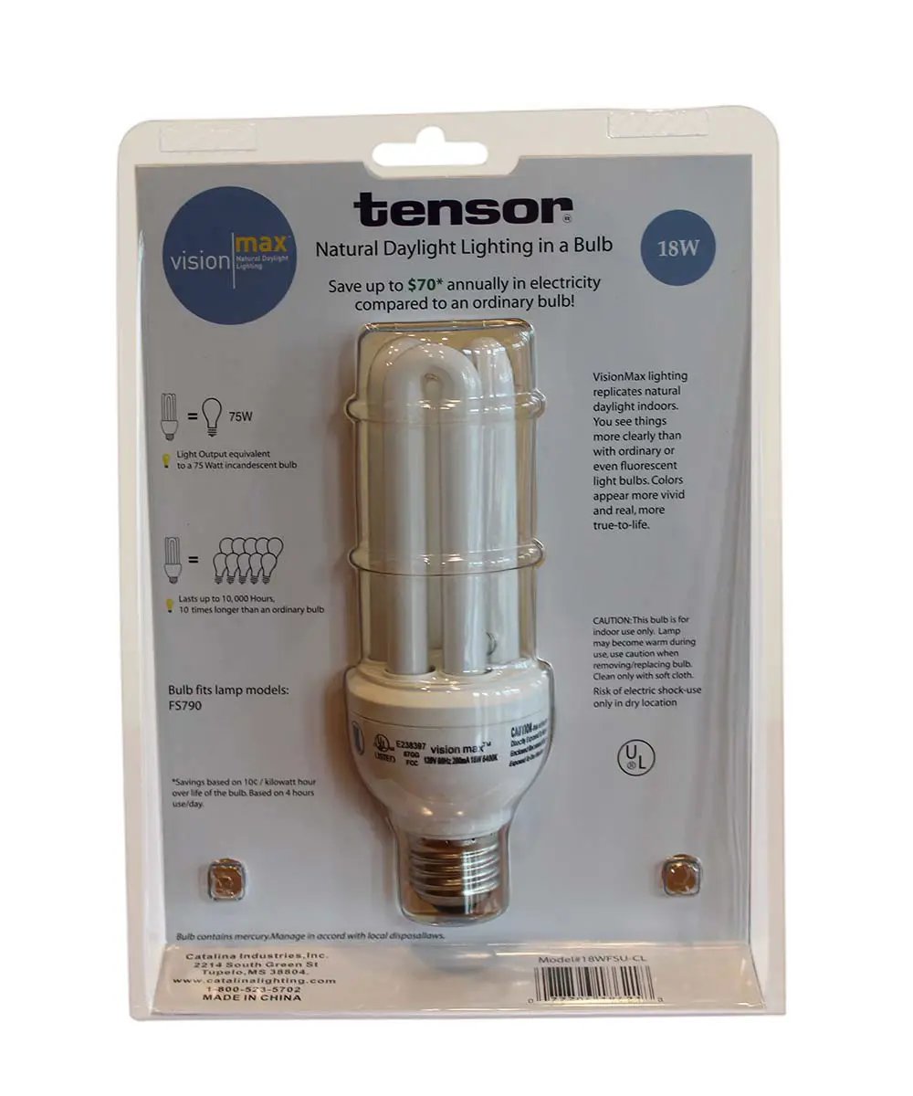 CFL Light Bulb | Full Spectrum | 18 Watt | Standard Base Set Of 6