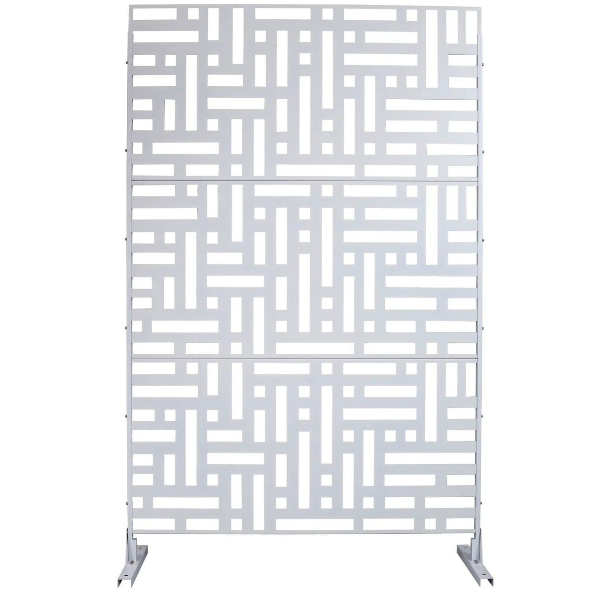 Metal Privacy Screen | Freestanding Frame | Rust Resistant | Indoor Use