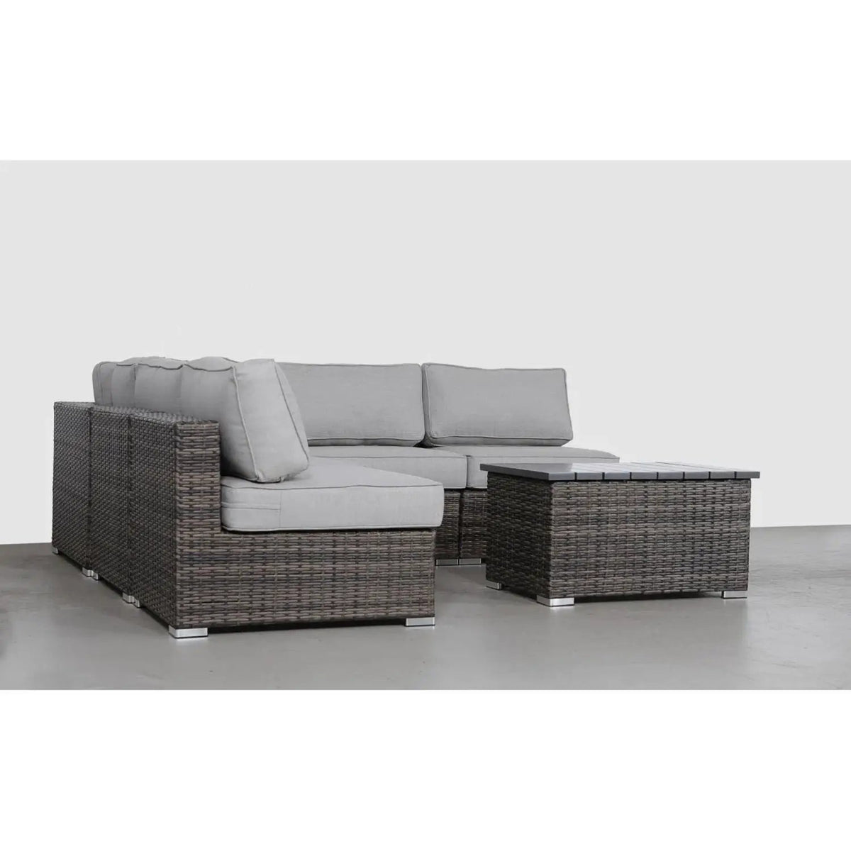 Outdoor Sectional Set | Handcrafted Wicker | Ultra-Soft Cushions | Entertainment Seating