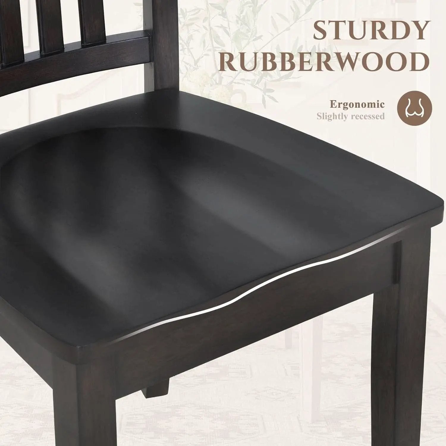 Wooden Windsor Dining Chairs Set Of 6 Dark Brown With Spindle Back from PriceLows™
