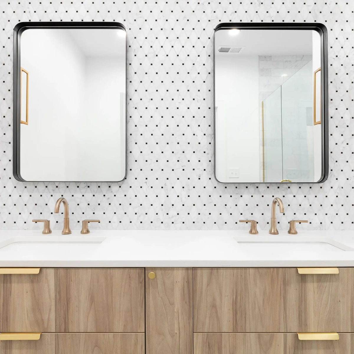 Wall Mirror Rectangular Mirror Metal Framed Mirror Vanity Mirror Dressing Mirror | 2 Pieces | Metal | Bedroom