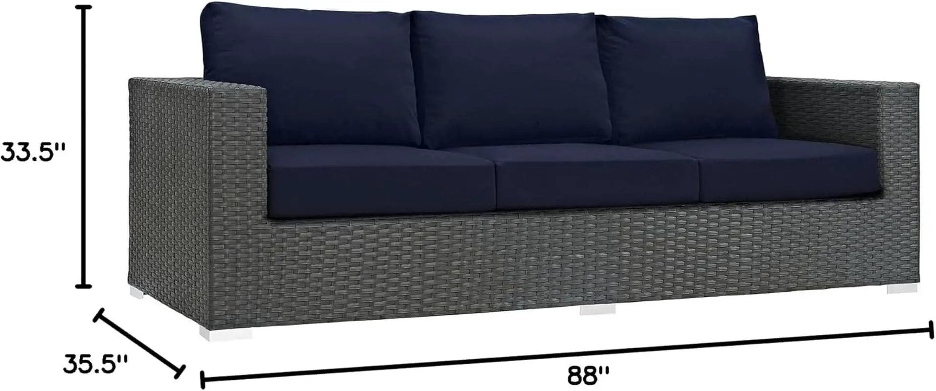 Weather-Resistant Wicker Rattan Outdoor Patio Sofa Set from PriceLows™