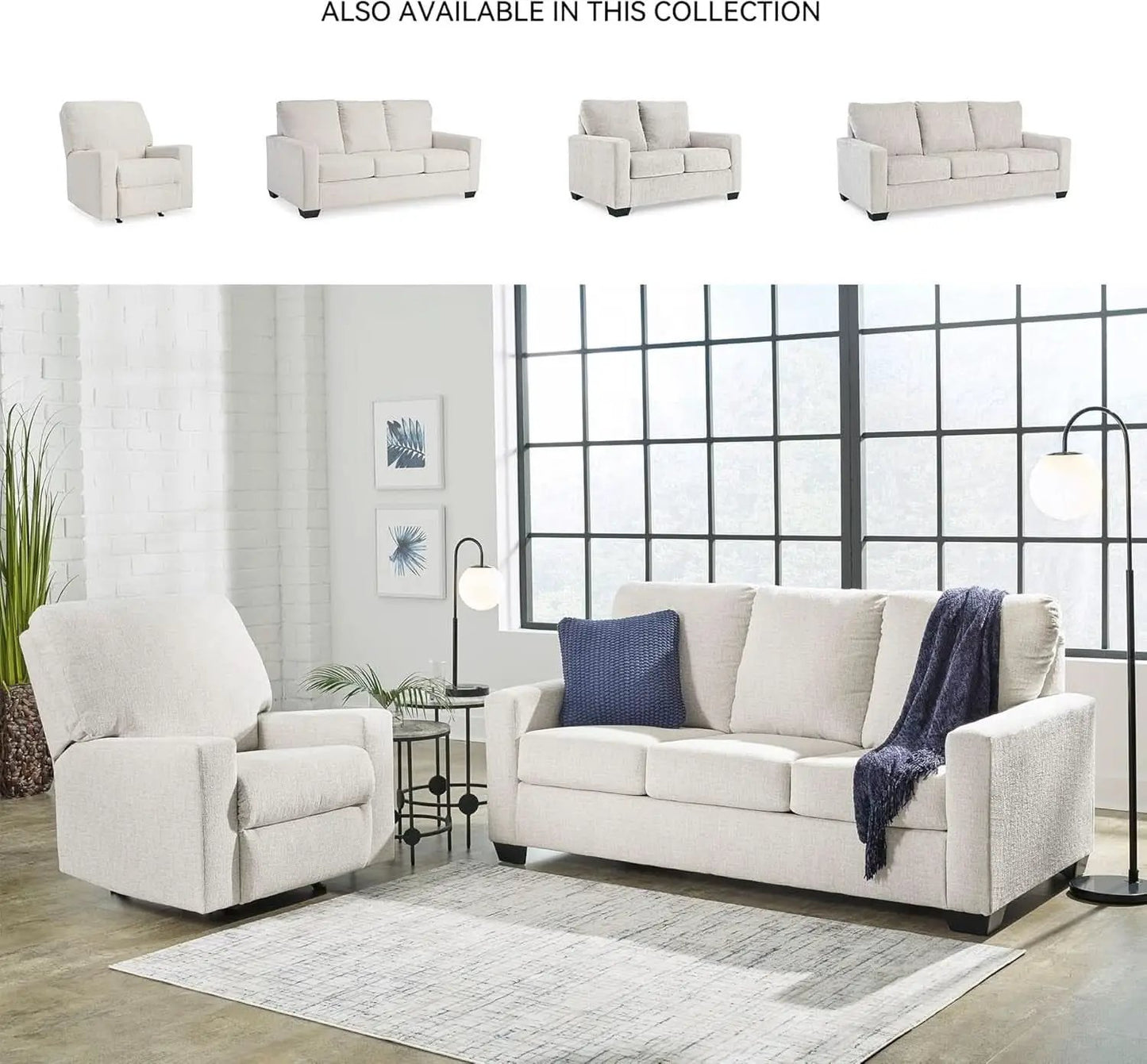 Twin White Premium Ultra Vision Memory Foam Sofa Sleeper from PriceLows™