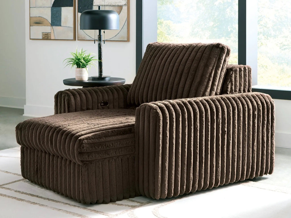HamlinBay Power Gliding Chaise | Loose Back Cushion | Large Shaped Arms | Power Glide Function