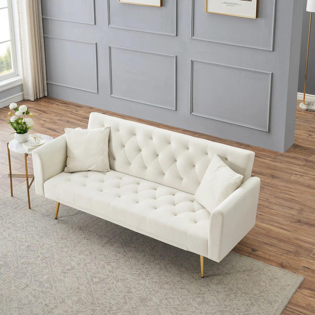 Convertible Folding Sofa Bed | Double Size | Small Space Design | Living Room Futon