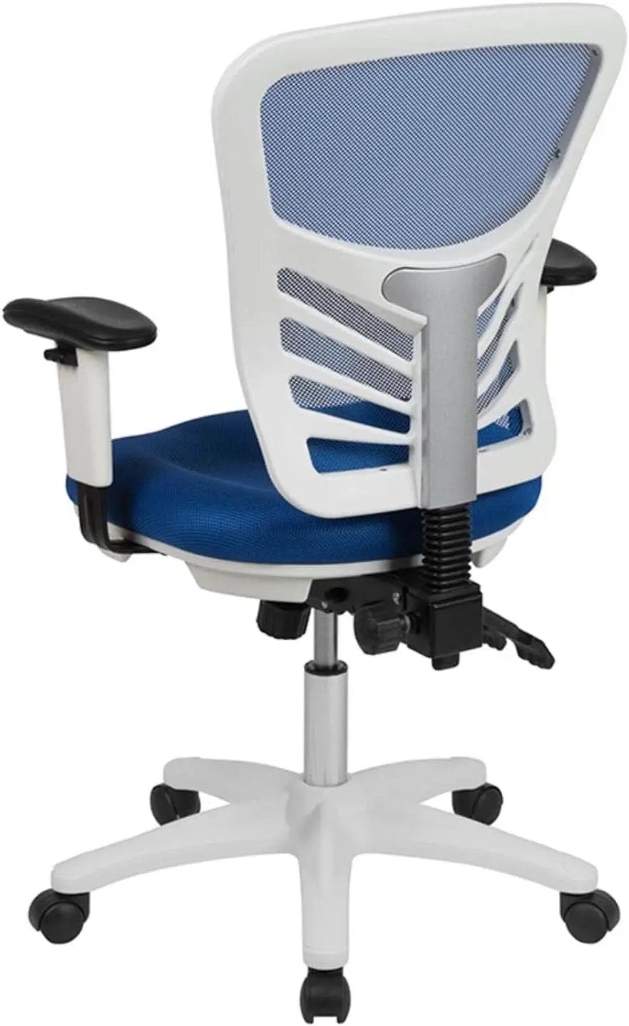 Blue Executive Office Chair With Adjustable Arms Comfort from PriceLows™