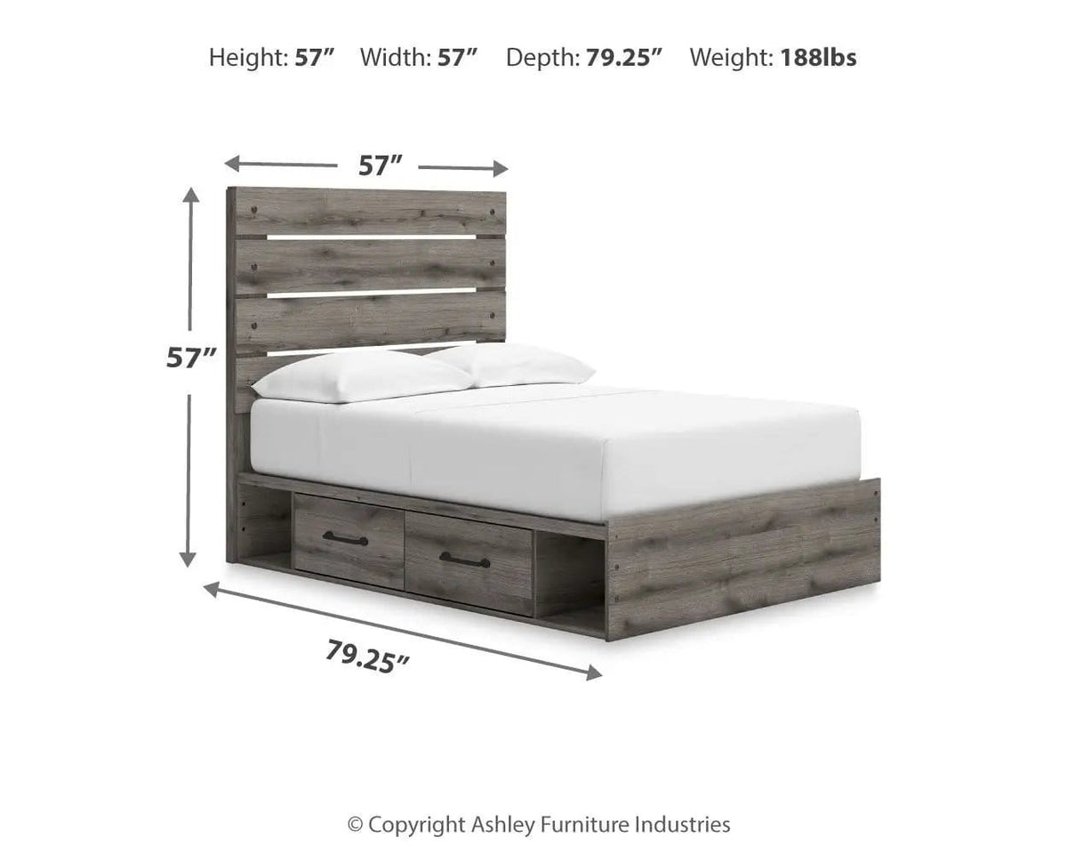 Graystorm Panel Storage Bed | 2 Pieces | Bedroom Furniture | Bedroom